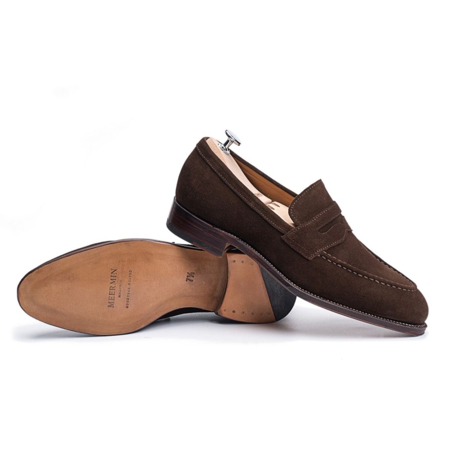 Heren Meermin Loafers | 101484 - Bruin Suede - E