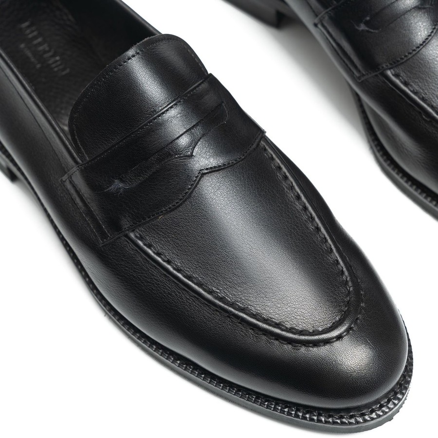 Heren Meermin Loafers | 514511 - Zwart Softcalf - E