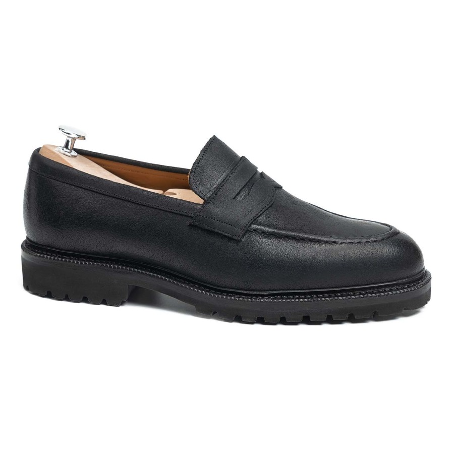 Heren Meermin Loafers | 116384 - Zwarte Wasachtige Commandant - E (Ultraflex-Systeem)