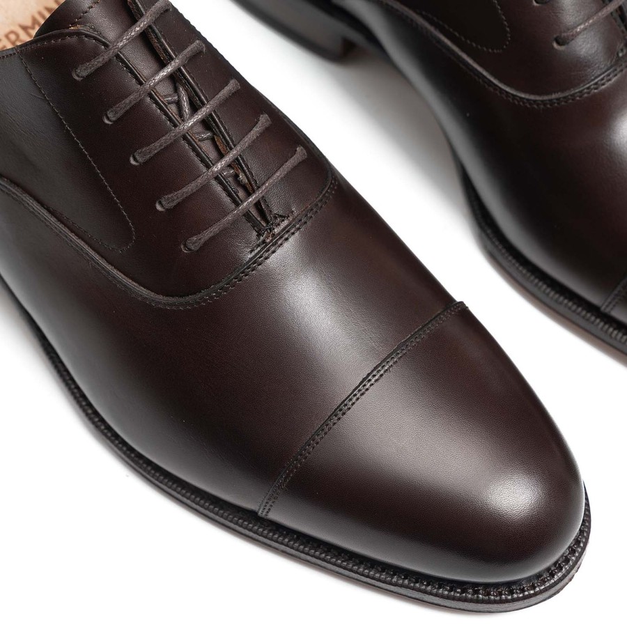 Heren Meermin Oxfords | 101198 - Donkerbruin Kalfsleer - E