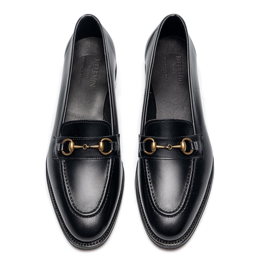 Vrouwen Meermin Loafers | 214678 - Zwart Vitello - E