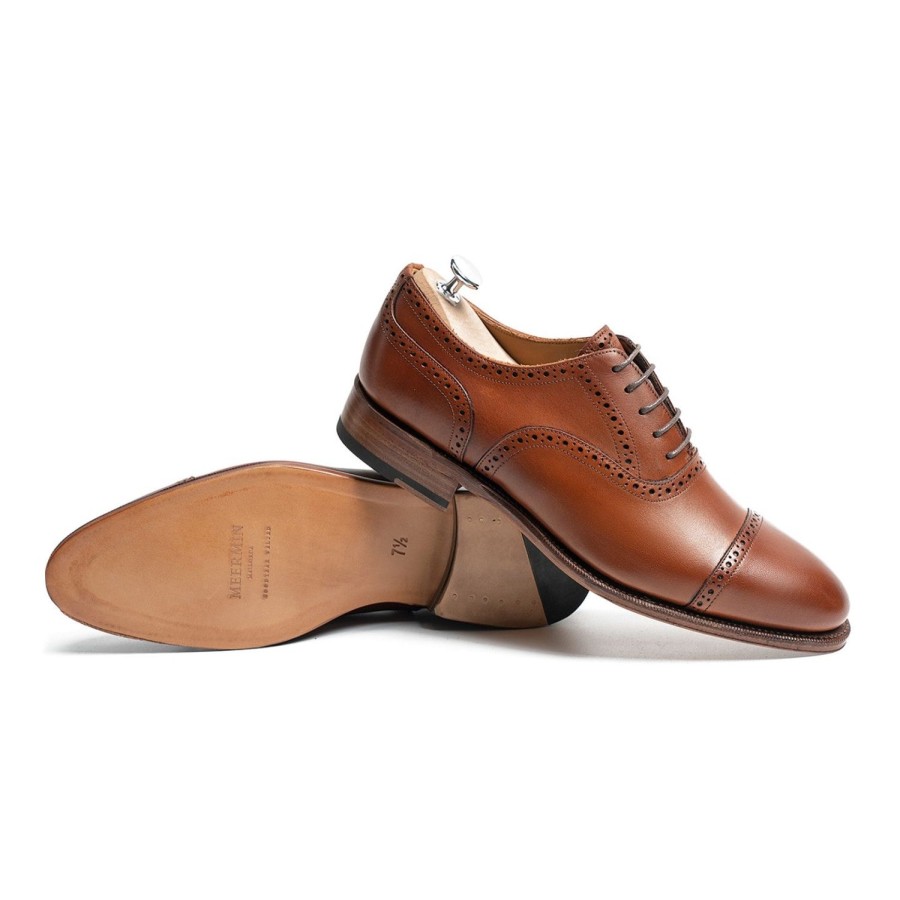 Heren Meermin Oxfords | 101513 - Bruin Antiek Kalf - E