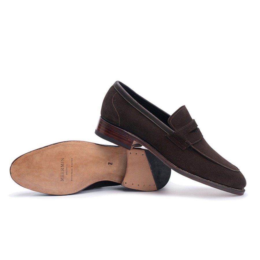 Heren Meermin Loafers | 114414 - Bruin Alicante Suede - E