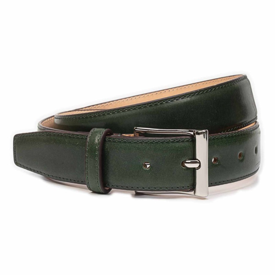 Heren Meermin Riemen | 104335 - Groene Heritage Shell Cordovan