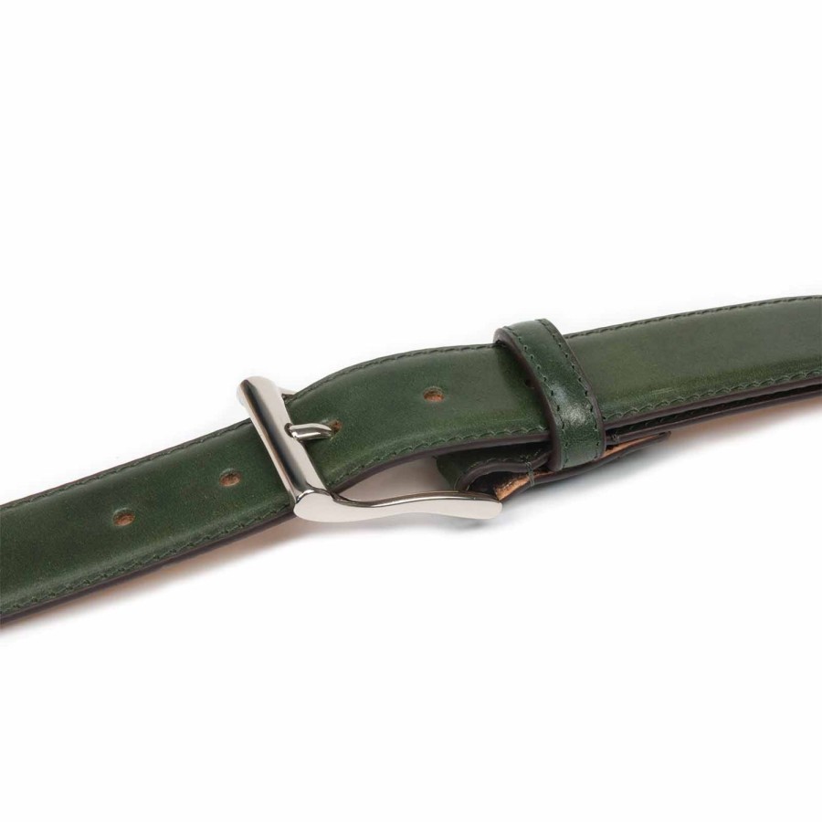 Heren Meermin Riemen | 104335 - Groene Heritage Shell Cordovan