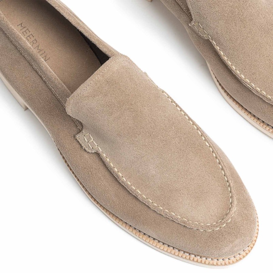 Heren Meermin Loafers | 514190 - Taupe Suede - E