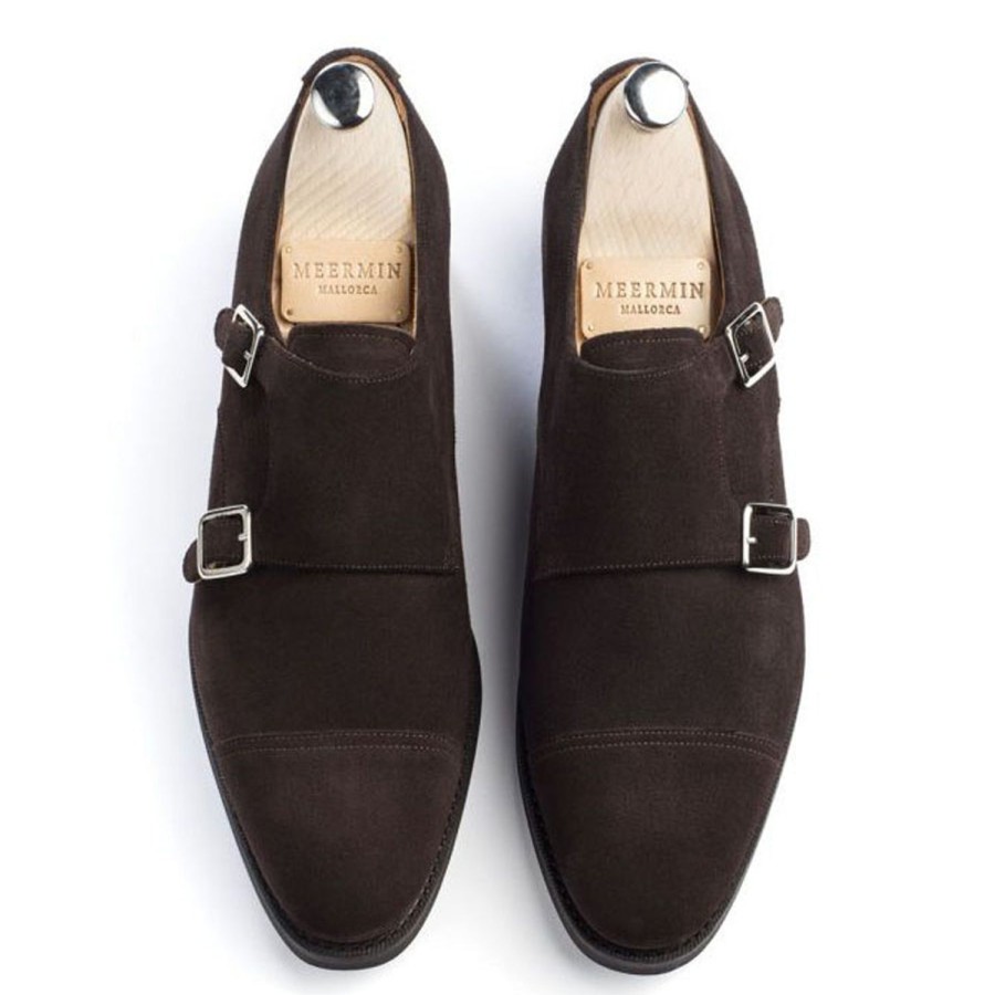 Heren Meermin Gespen | 101341 - Bruin Suede - E